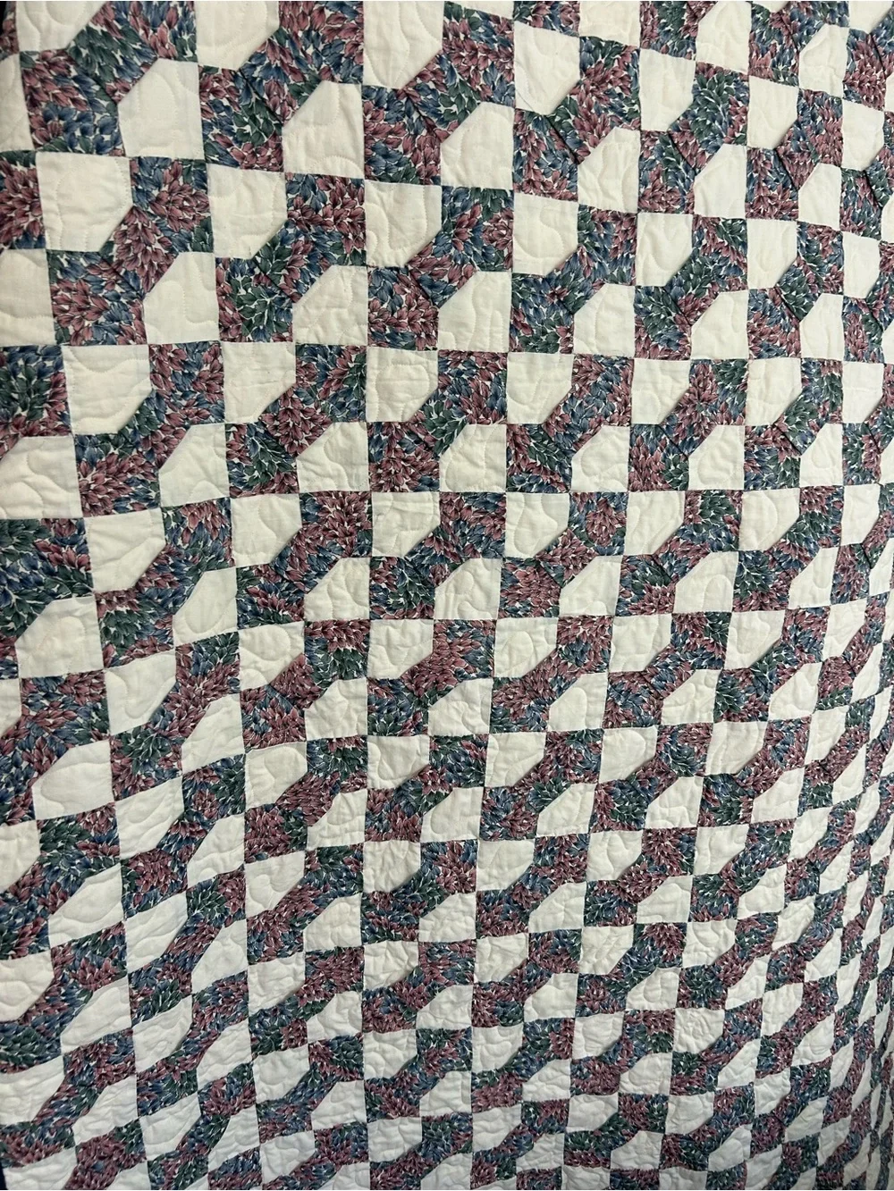 Handmade Patchwork Quilt Cottagecore About 6 ft x 8 ft Vintage